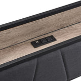 Queen Size Metal Platform Bed Frame with upholstery storage function Headboard and USB LINER and W311133402