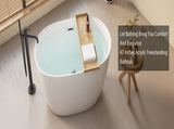 47'' Acrylic Freestanding-Acrylic Soaking Tubs, White, Oval Shape Freestanding W1675P189559