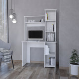 Rumford Computer Desk with Hutch and 3-Tier Storage Shelves B128P148802