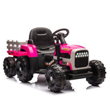 ZUN Ride on Tractor with Trailer,12V Battery Powered Electric Tractor Toy w/Remote Control,electric car 07335430