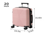 Non-TSA customs lock 5-in-1 PP trolley case, 12in, 16in, 20in, 24in, 28in PP rose color 45111580