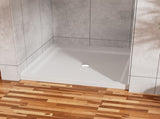 Goodyo 36"x36" Shower Pan 3.3" Height Single Threshold Shower Base in Slate White, Anti-slip D163121898