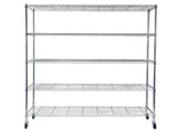5-Tier NSF Heavy Duty Adjustable Storage Metal Rack with Wheels & Shelf Liners Ideal for Garage, 49670774
