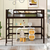 ZUN Solid Wood Twin Size Loft Bed with Ladder 96823060