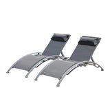 Pool Lounge Chairs Set of 2-Dark Grey W1859P321409