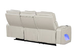 ZUN Fortuner Modern Style Upholstery Recliner Sofa Made with Wood & Massage Function Included-Beige B009P287718