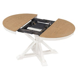 ZUN Retro Functional Extendable Dining Table with a 12" Leaf for Dining Room and Living Room 64554681