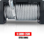 ZUN X-BULL Electric Winch 13000 LBS Steel Cable Wireless Remote Crystal Film W121843560