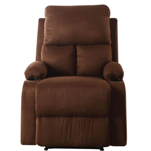 ZUN Chocolate Pillow Top Arm Recliner B062P186519