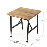 ZUN OCALA INDUCTRIAL WOOD + METAL END TABLE 60730.00