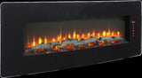 48 inch Curved Front Wall Mounted Electric Fireplace with remote and multi color flame & emberbed W1769P199008