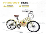 6 Speed, Steel Frame, Multiple Colors 24 Inch Bike,Commuter Bike for Adults W1019P352641