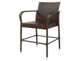 2pcs High Bar Chair Brown Gradient 79570616