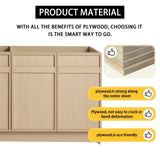 60" Freestanding Bathroom Vanity & 4 Soft-Close Cabinet Doors-BVC11160DDOK -Excluding W999P239165