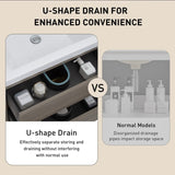 30" Wall-Mounted Bathroom Vanity with Sink, Floating Bathroom Storage Cabinet with Stone Resin W1573P211184