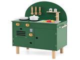 Green Wooden Kids Play Kitchen with Interactive Stove & Sink, ASTM/CPSIA Compliant Pretend Cooking 44536744