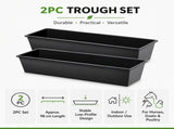 2-piece dual-purpose plastic livestock feed trough Suitable for daily feeding of horses, goats, 93951136