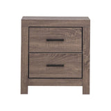 ZUN 2 Drawers MDF Nightstand in Barrel Oak Finish B016P255592