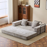 Floor,Compression Sofa,Convertible Floor Sofa Bed-with Pillow Back Support Armrest,Comfy Futon 02693286