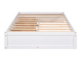 Twin Size Platform Storage Bed with 3 Drawers,White WF193634AAK