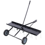 40-Inch Lawn Sweeper Tow Behind Dethatcher, Landscape Rake, Lawn Tractor Rake, Tine Tow Dethatcher W46577208