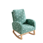 ZUN 26.8"W Modern Rocking Chair for Nursery, Mid Century Accent Rocker Armchair With Side Pocket, W129848077