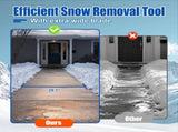 30" Wide Metal Snow Pusher with 15" Height & 2 Wheels,Adjustable Angle & Height Handle for 68039684