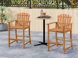 31" Seat Height Outdoor Bar Stool, Slatted Design Ergonomic Tall Chair for 40"-43" Bar Table 72391840