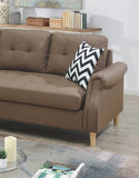 Living Room Corner Sectional Light Coffee Polyfiber Chaise sofa Reversible Sectional HS00F6458-ID-AHD