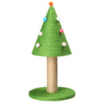 ZUN 25in Christmas Tree Scratching Post, Cute Cat Scratcher with Natural Sisal Covered Frame & Colorful 49120515