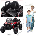 ZUN 12V kids Ride On Mini UTV, Electric Car with Front LED Lights and Horn, Single Seat with a Safety W2181137667