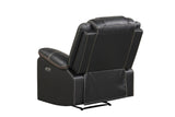 Challenger Modern Contemporary LED Power Recliner Chair made with wood and metal frame in Black B009P294749