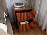 Wooden Nightstand with 2 Drawers W2139P306392