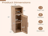 8" Slim Narrow Toilet Paper Cabinet with Adjustable Shelf, Slim Bathroom Storage Cabinet for Small 67874052