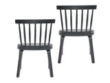 Windsor Dining Chairs Set of 2,Wood Farmhouse Spindle Back, Widen Seat, Mid-Century Modern French 68275804