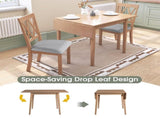 29"- 45" Extendable Dining Table for 4, Folding Kitchen Table with Rubberwood Legs, Space-Saving N752P216387A