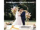 Gold Metal Arch Backdrop Stand, 6.6 x 3.3 ft, Durable Frame, Simple Setup, Decorative 62157734