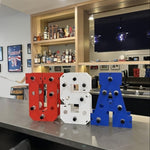 ZUN 4th of July Independence Day Red White Blue Wine Rack, USA-Shaped Sturdy and Durable Wine Storage 94772432