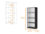 Zachary Matt Gray and White Tier Storage Shelves Bookcase B062P175159
