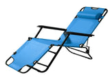 Folding Chaise Lounge Chair for Outdoor, 2-in-1 Portable Tanning Chair 63716847