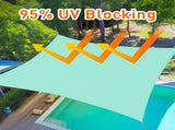 12'X16' Turquoise HDPE sunshade sail 37756480