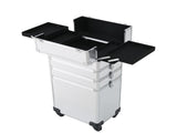 4-in-1 Draw-bar Style Interchangeable Aluminum Rolling Makeup Case Silver 59019860