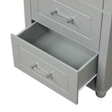 ZUN Tall Bathroom Storage Cabinet, Freestanding Storage Cabinet with Two Drawers and Adjustable Shelf, 62533533