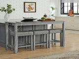 59 Inch Bar, Dining, Sofa with Power Outlet, 3 Upholstered Stools, 4 Piece Bar 81873014