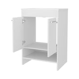 Shell Bathroom Vanity with 2 Doors and Open Storage, White B128P314797