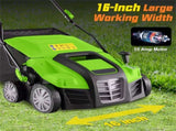 Corded Electric Lawn Dethatcher with 16-Inch Cutting Width, Wear-Resistant Wheels & Large Removable 82267826