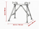 Pipe Stand with Roller Head, 2500 LBS Load Capacity, Fits 2-36 Inch Pipes 16715410