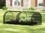 Green 98"x48"x48" Garden Crop Cage with High-Density Nylon Mesh, 2 Zippered Doors Plant Protection 06567055