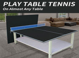 9ft Black Mid-Size Ping Pong Conversion Top Foldable & Portable Table Tennis Table Top for Indoor W1408P442642