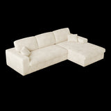 114.5'Modern Corduroy Modular foam Sofa, Recliner Seat reversible Sofa, 2in1 Sofa with Recliner and 47817678